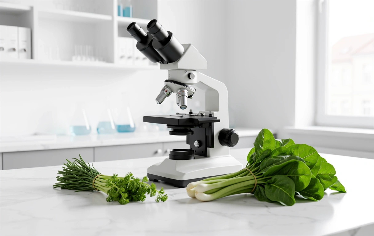 Laborumgebung mit frischem Gemüse